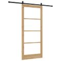 vidaXL Posuvné dvere ORKDAL Prírodná a čierna 93 x 211 cm