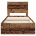 vidaXL Rám postele Staré drevo 100 x 200 cm Kompozitné drevo