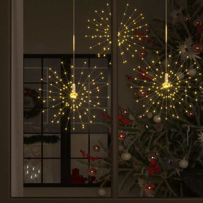 vidaXL Vonkajšie vianočné prskavky 4 ks, teplá biela 20 cm, 560 LED