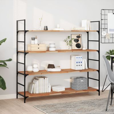 vidaXL Plávajúce police 3 ks 120x40x2 cm olejom sfarbené masívne drevo akácia