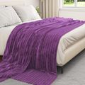 vidaXL Prikrývky na hodenie 6 ks Fialová 240 x 220 cm 8.76 kg Flís
