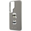 Puzdro Karl Lagerfeld Saffiano Double Heads Metal pre Samsung Galaxy S26 Ultra strieborné