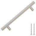 vidaXL Rukoväte na skrinku 10 ks strieborné rozstup otvorov 128 mm celková dĺžka 192 mm nehrdzavejúca oceľ