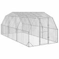 vidaXL Kurací výbeh 2,5x6x2,25 m Oceľ pozink