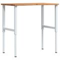 vidaXL pracovný stôl svetlohnedá 100x60x(71,5-98) cm masívny dub