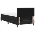 vidaXL Posteľ s pružinovým rámom Čierna 90 x 200 cm látka