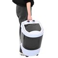 vidaXL Mini práčka s jednou nádobou 2,6 kg Čierna a biela