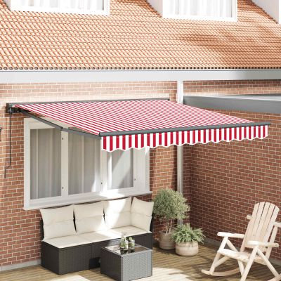 vidaXL Rám markízy Červená a Biela 350 x 250 cm