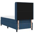 vidaXL Posteľ s pružinovým rámom s vankúšom Modrá 200 x 100 cm látka