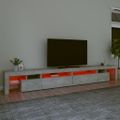 vidaXL TV skrinka s LED svetlami betónová sivá 290x36,5x40 cm