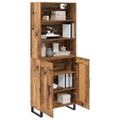 vidaXL Highboard 2 ks Staré drevo 69,5 x 34 x 180 cm