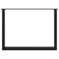 vidaXL Nohy k jedálenskému stolu v tvare U, 2 ks, čierne, 100 x (72-73) cm, oceľové