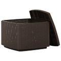 vidaXL Záhradný stôl farba kávy moka 53x53x40 cm plast