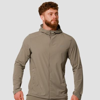 Bežecká bunda Pulse Vetiver - GymBeam, veľkosť XL, veľkosť oblečenia XL