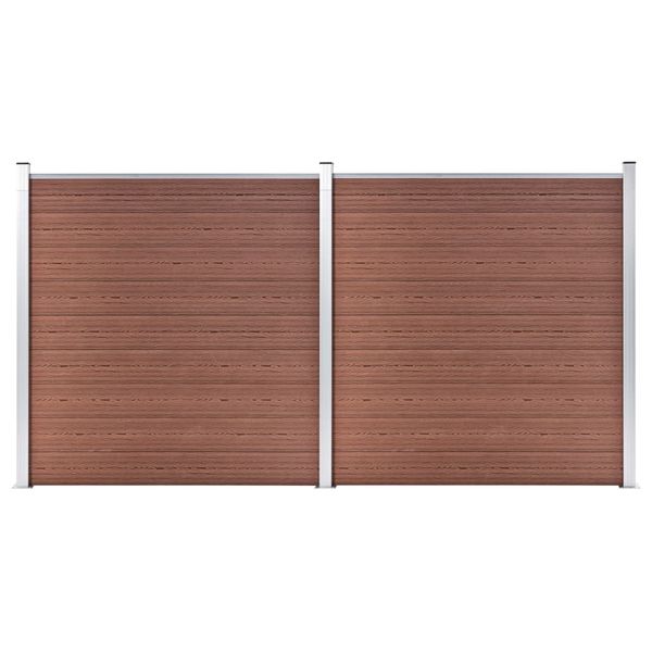 vidaXL Záhradný plot WPC 353x186 cm hnedý