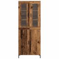 vidaXL Highboard 2 ks Staré drevo 69,5 x 34 x 180 cm Kompozitné drevo
