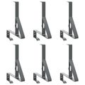 vidaXL Podpora strážcu snehu 6 ks Antracitová 29,5 x 3 x 34,5 cm Oceľ