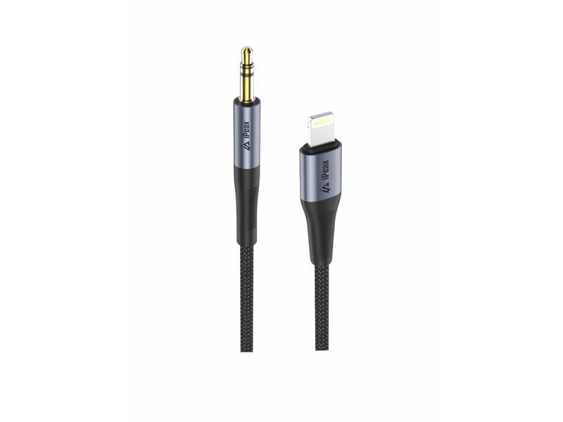 Adaptér iPEAX 90010138 Lightning / JACK 3,5mm (pre počúvanie hudby) Black