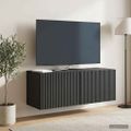 vidaXL Nástenná TV skrinka 78,5 x 31 x 30 cm Čierna Kompozitné drevo