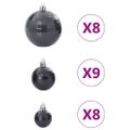 vidaXL Vianočné čačky 100 ks Čierna Ø3/4/6 cm