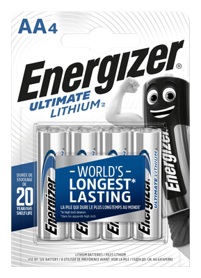 Energizer Ultimate Lithium  AA/4 FR6/4 1,5V lítiové tužkové batérie 4ks 7638900262643