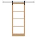 vidaXL Posuvné dvere ORKDAL Prírodná a čierna 83 x 211 cm