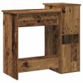 vidaXL Stôl s policami Old Wood 84x40x78 cm Engineered Wood