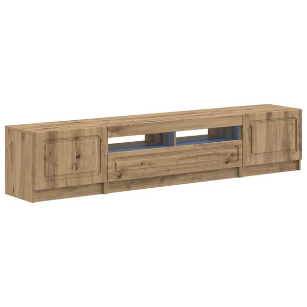 vidaXL 5-dielny LED TV kabinet Dub artisan Kompozitné drevo