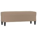 vidaXL Lavička kapučínová 100x35x41 cm umelá koža
