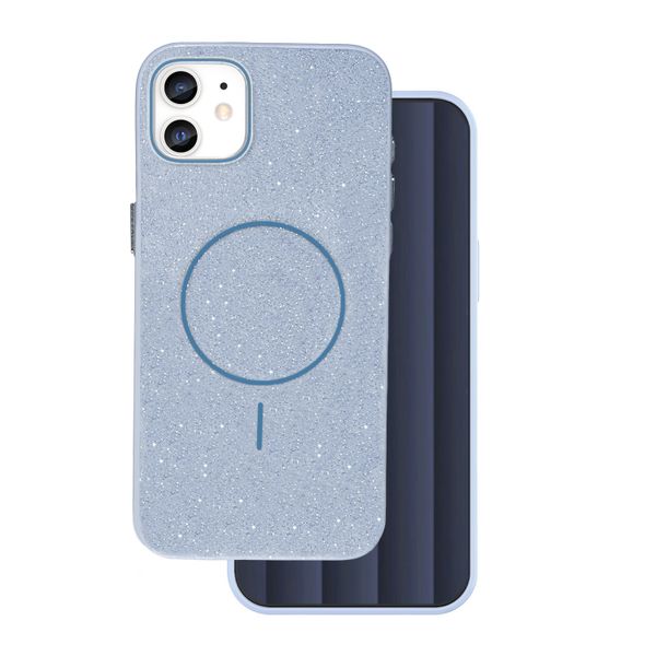 Glitter Thin Mag puzdro pre iPhone 11 modrá