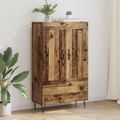 vidaXL Highboard Staré drevo 69,5 x 31 x 115 cm Kompozitné drevo