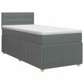 vidaXL Posteľ boxspring s matracom Tmavosivá 90 x 190 cm Látka