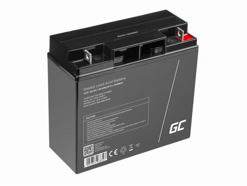 Green Cell AGM54 VRLA bezúdržbová olovená batéria 12V 22Ah