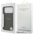 Etui Guess Grained Ring MagSafe do       iPhone 17 Pro Max czarny
