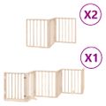 vidaXL Brána pre psa s dverami sklad. 12 panelov 600 cm topoľové drevo