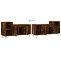vidaXL TV skrinka dymový dub 100x35x55 cm spracované drevo