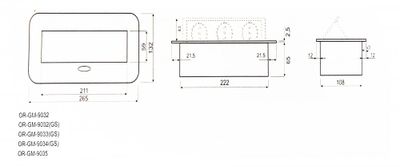 Výklopný blok zapustený ORNO OR-GM-9034/GR, 2x 230V, 2x USB (A+C type; 3.6A), farba grafit Výklopný blok zapuštěný ORNO OR-GM-9034/GR, 2x 230V, 2x USB (A+C type; 3.6A), barva grafit