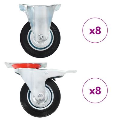 vidaXL Kolieska 16 ks, 100 mm
