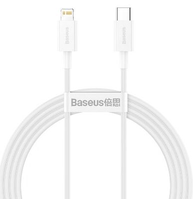 kábel Baseus Superior PD USB-typ C - Lightning 20W 1,5 m, biely