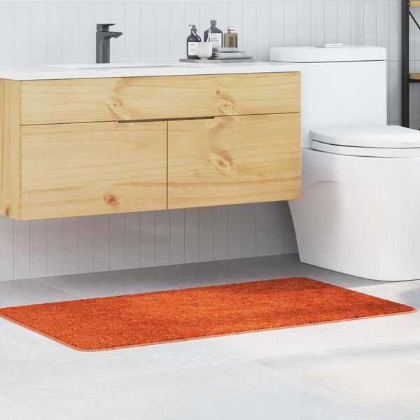 vidaXL Protišmyková kúpeľňová podložka Oranžová 70 x 120 cm PP