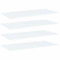 vidaXL Prídavné police 4 ks, biele 100x50x1,5 cm, kompozitné drevo