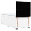 vidaXL Boxspring posteľ s matracom biela 80x200 cm umelá koža