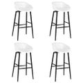 vidaXL 5-dielna barová súprava biela