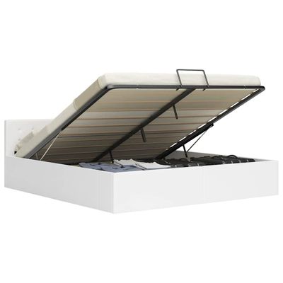 vidaXL Hydraulický posteľný rám+úložný priestor, umelá koža 160x200 cm