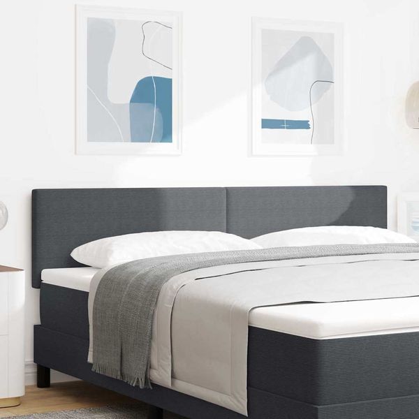 vidaXL LED hlavová doska Tmavo šedá 180 cm Kordúrová tkanina