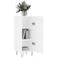 vidaXL Komoda biela 34,5x34x90 cm spracované drevo