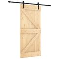vidaXL Posuvné dvere 95 x 210 cm Masívne borovicové drevo (neupravené)