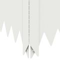 vidaXL Obrubník trávnika 4 ks 100 x 60 x 20 cm Oceľ Biela