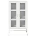 vidaXL Highboard White 68x39x123 cm Oceľ