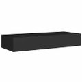 vidaXL Nástenné zásuvkové police 2 ks čierne 60x23,5x10 cm MDF